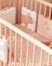 Protège barreaux pour lits et parcs bébé, écru/rose poudré