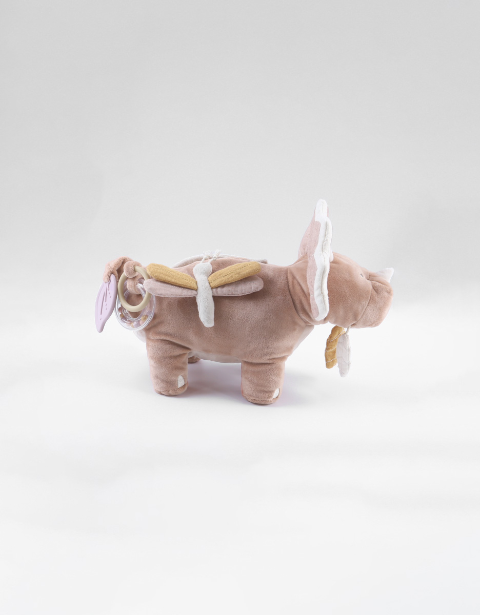 Activiteitenknuffel Popsie uit Veloudoux® en mousselinekatoen