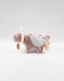 Veloudoux® and cotton muslin Popsie activity soft toy