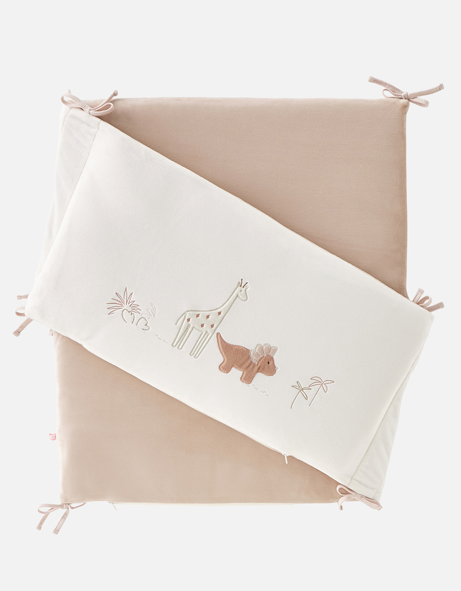 Bedomrander Popsie, Gigi & Louli uit Veloudoux®, ecru/poederroze