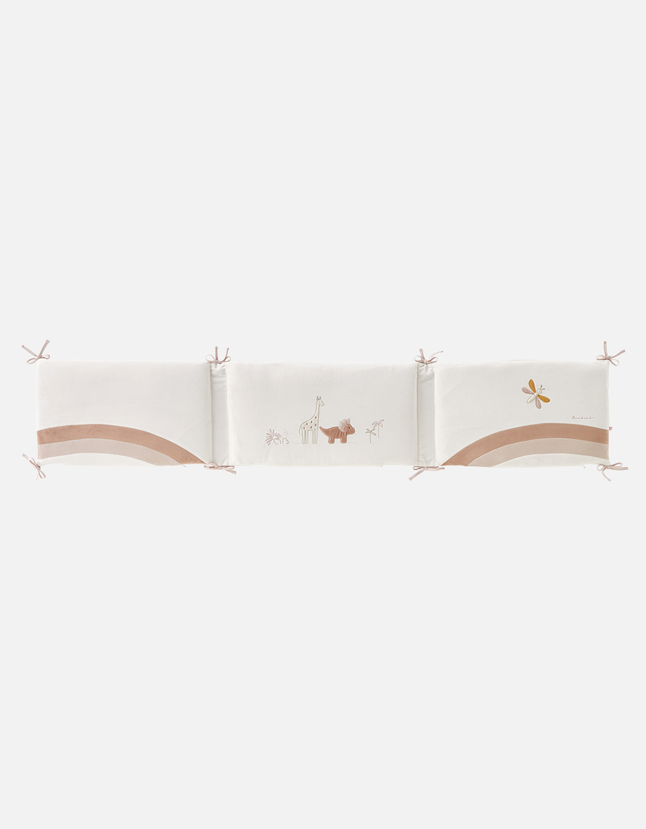 Bedomrander Popsie, Gigi & Louli uit Veloudoux®, ecru/poederroze