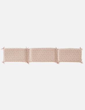Breathable bed bumper with dragonflies, muslin