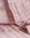 Couverture libellules en mousseline de coton, rose poudré
