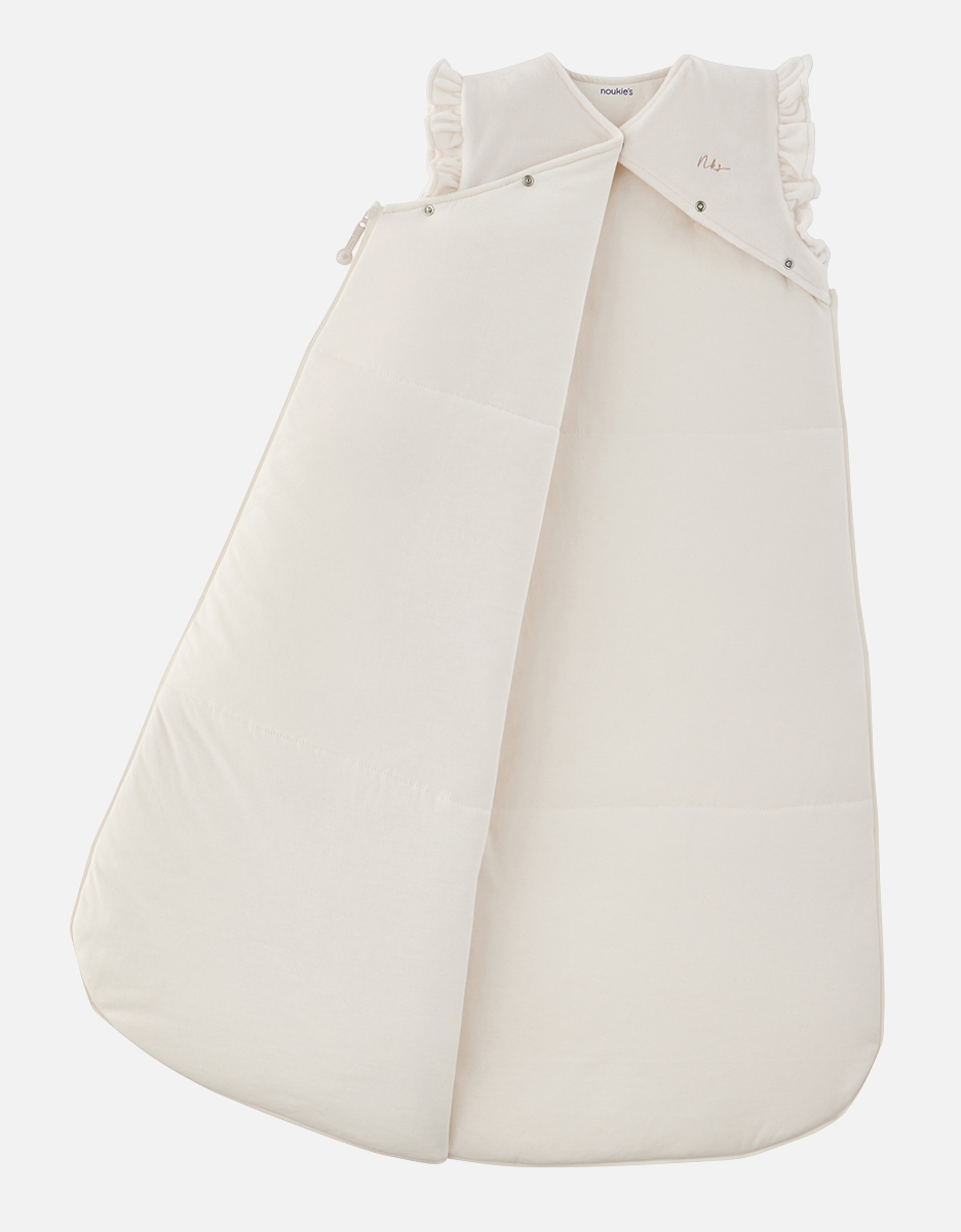 Gigoteuse 100 cm Popsie en Veloudoux®, écru/rose poudré