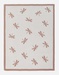 BIO cotton blanket 75 x 100 cm with dragonflies, ecru/powder pink