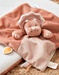 Knuffeldoekje Popsie uit veloudoux, poederroze/greige