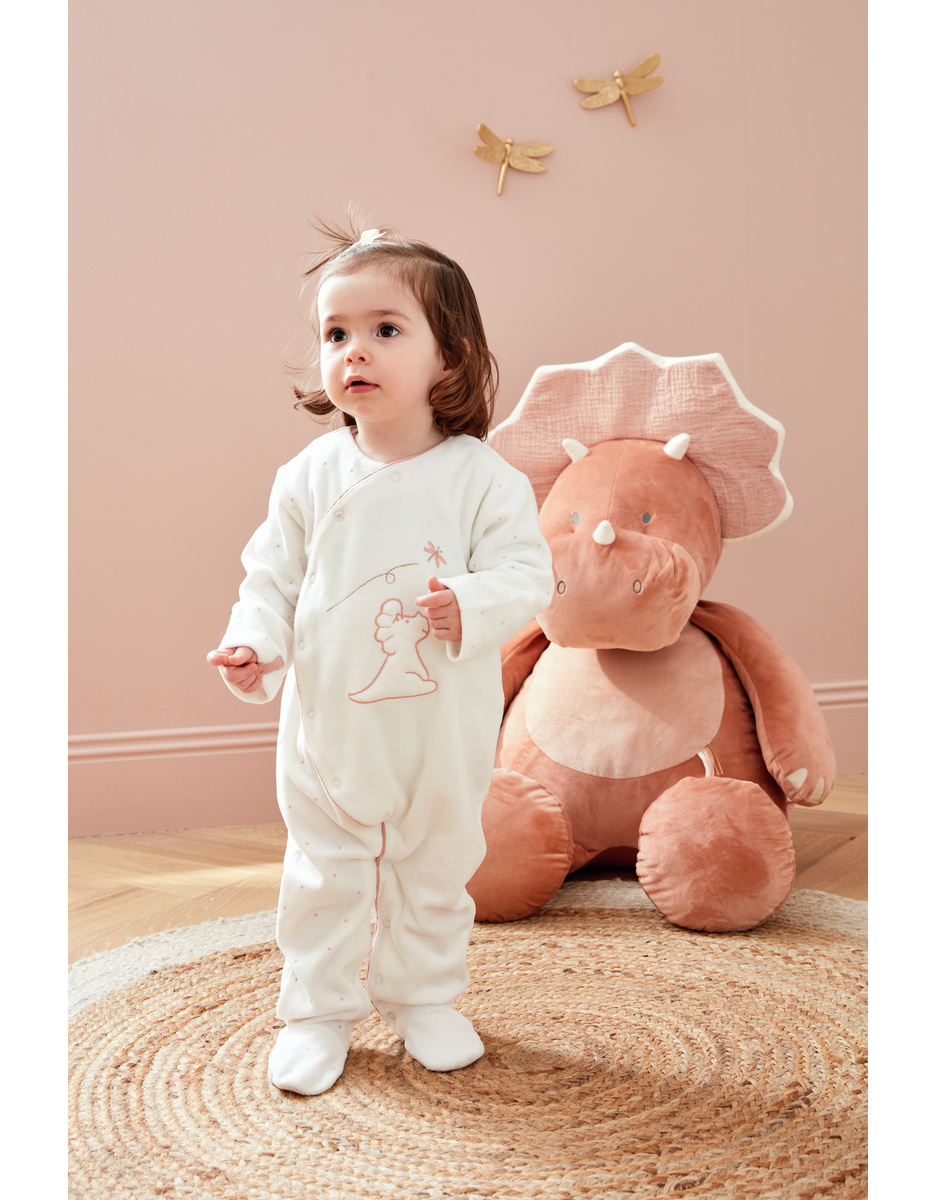 Knuffel large Popsie uit veloudoux, blush/poederroze