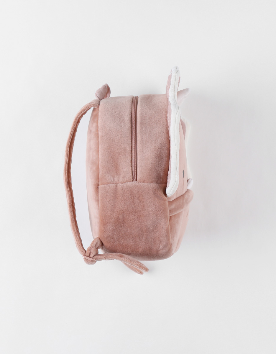 Sac à dos Popsie en Veloudoux®, rose poudré