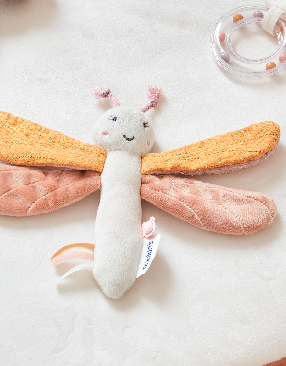 Dragonfly rattle, ecru