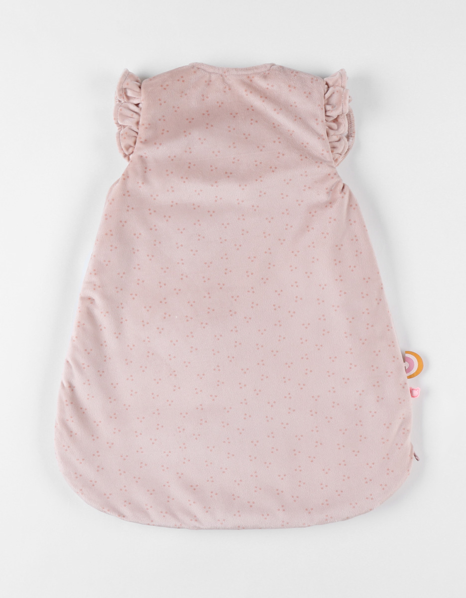 Slaapzak 50 cm met libellen uit Veloudoux, poederroze