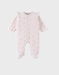 Pyjama 1 pièce imprimés libellules en velours, rose clair