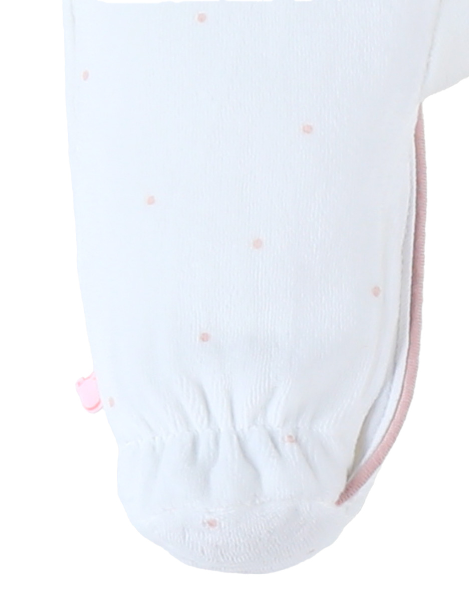 1-delige pyjama uit fluweel met Popsie, ecru