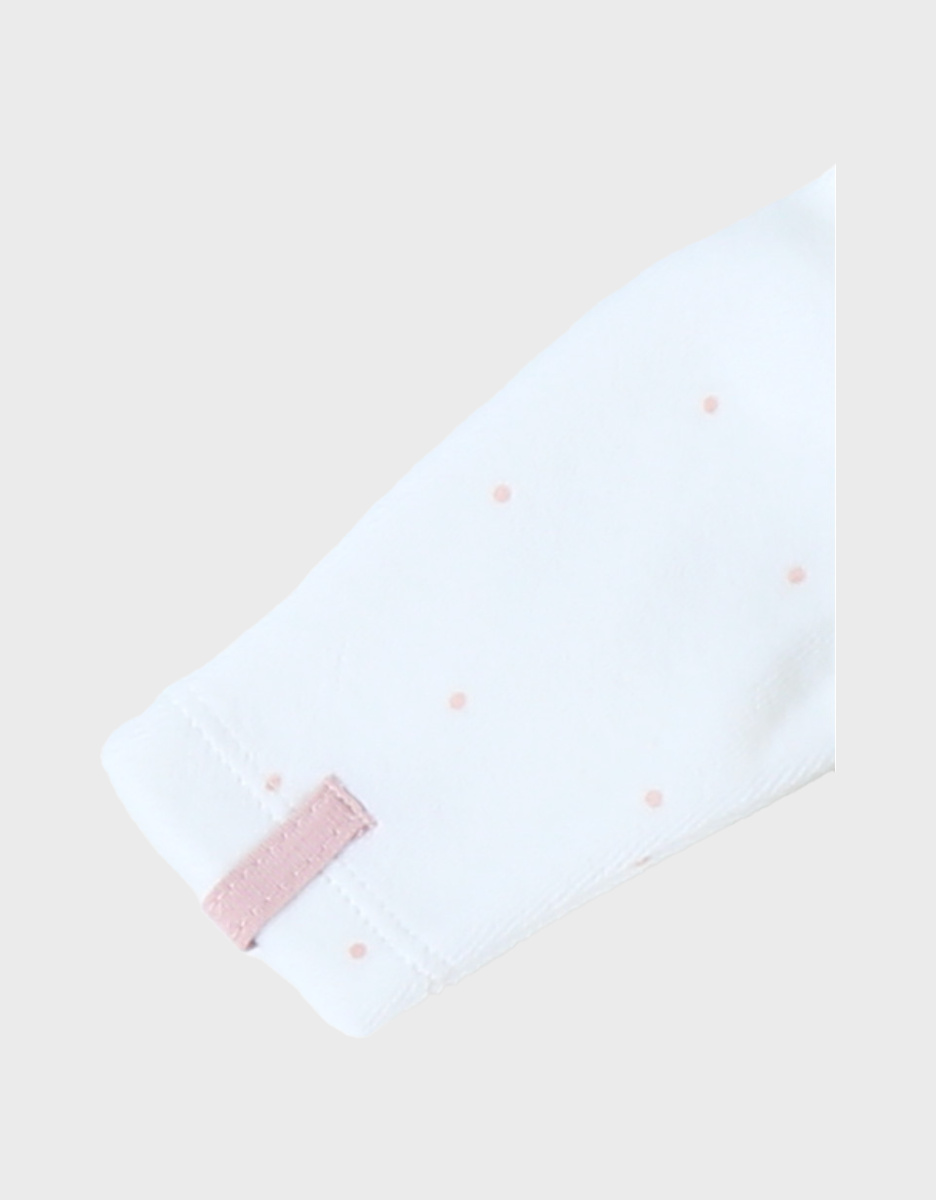 1-delige pyjama uit fluweel met Popsie, ecru