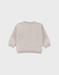 Grey knit sweater with zebra pattern
