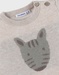Grey knit sweater with zebra pattern
