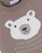 Brown knit sweater with bear pattern
