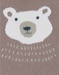 Brown knit sweater with bear pattern
