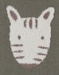 Kaki gebreide trui met zebrapatroon
