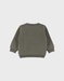 Khaki knit sweater with zebra pattern
