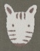 Khaki knit sweater with zebra pattern
