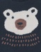Pull en tricot bleu avec motif ours