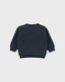 Navy knit sweater with bear pattern
