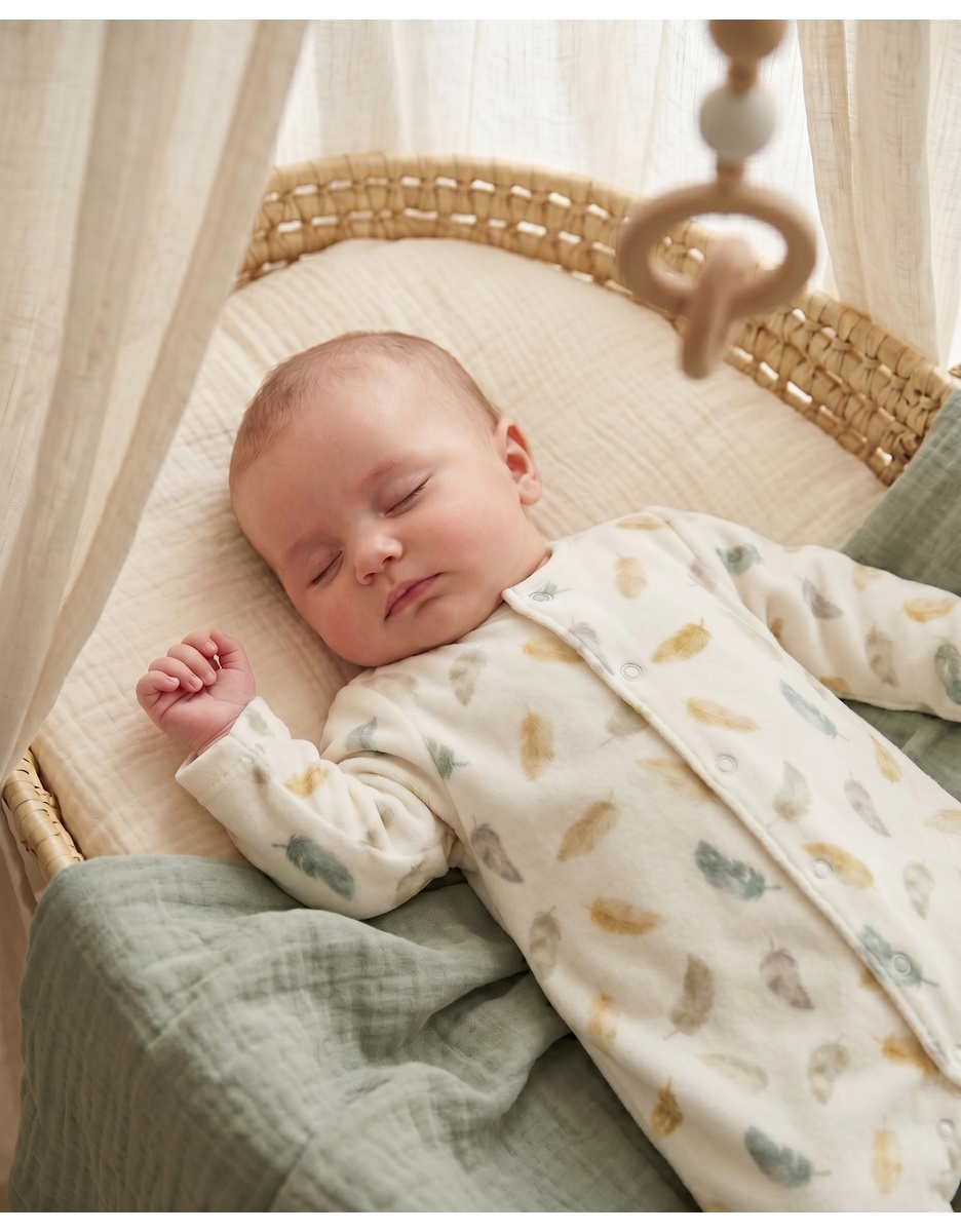 Printed velvet baby pyjama - Raku, Lino & Pico