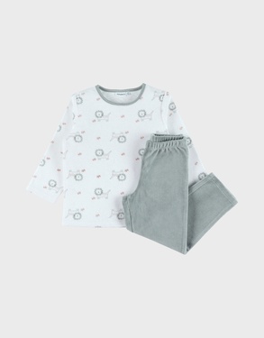 Corduroy fluwelen pyjama, leeuw