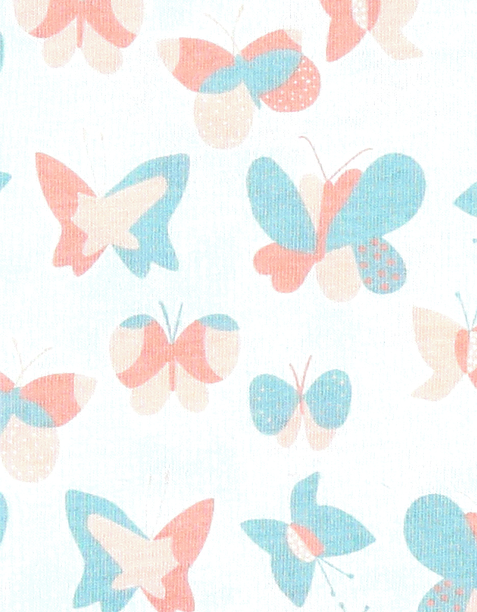 2-piece pyjamas with butterfly prints, white/pink