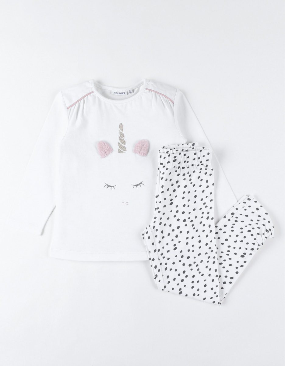 2-piece jersey pyjamas, white