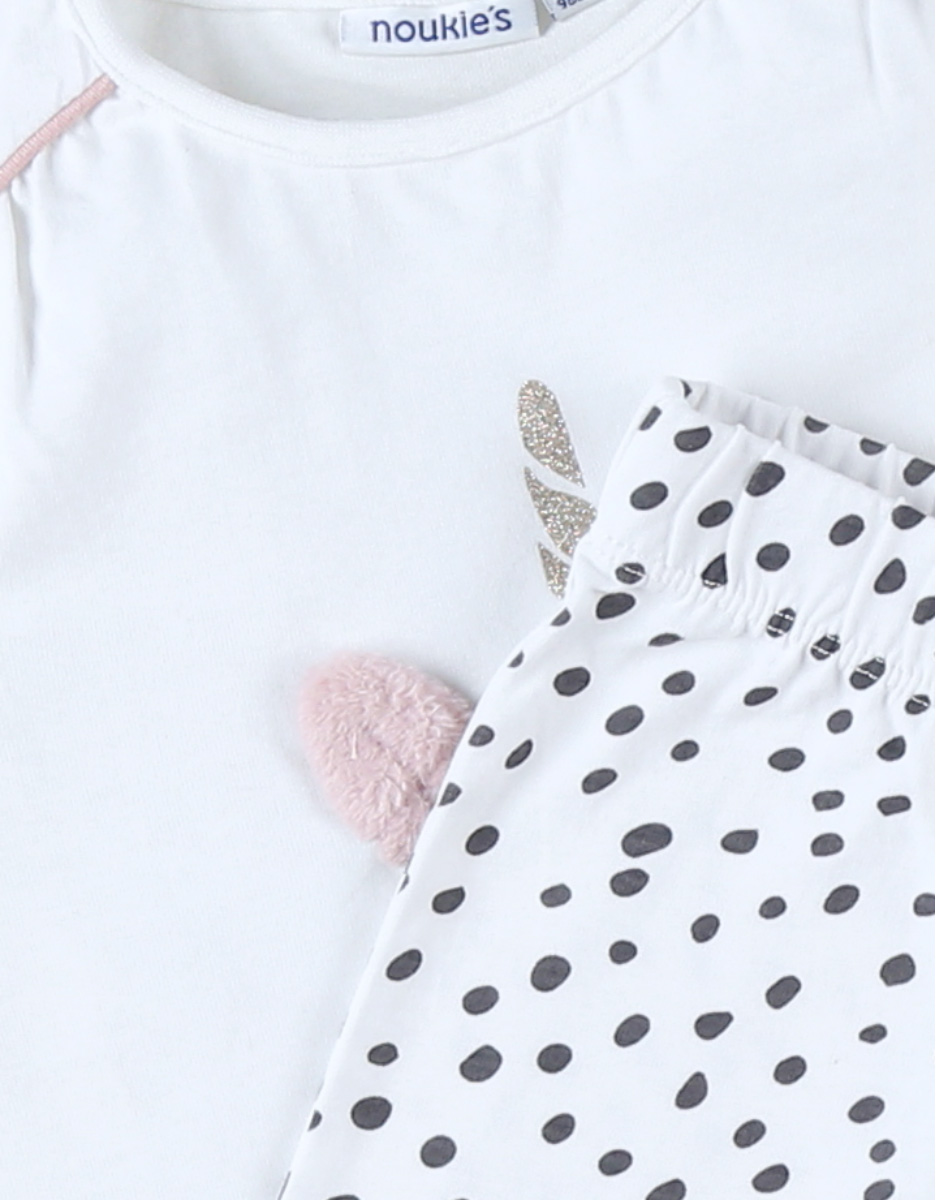 2-piece jersey pyjamas, white