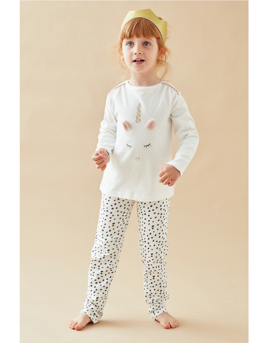 2-piece jersey pyjamas, white