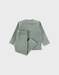 Groen fluwelen pyjamaset met mammoetborduursel
