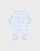 Pyjama bébé en velours blanc à motifs