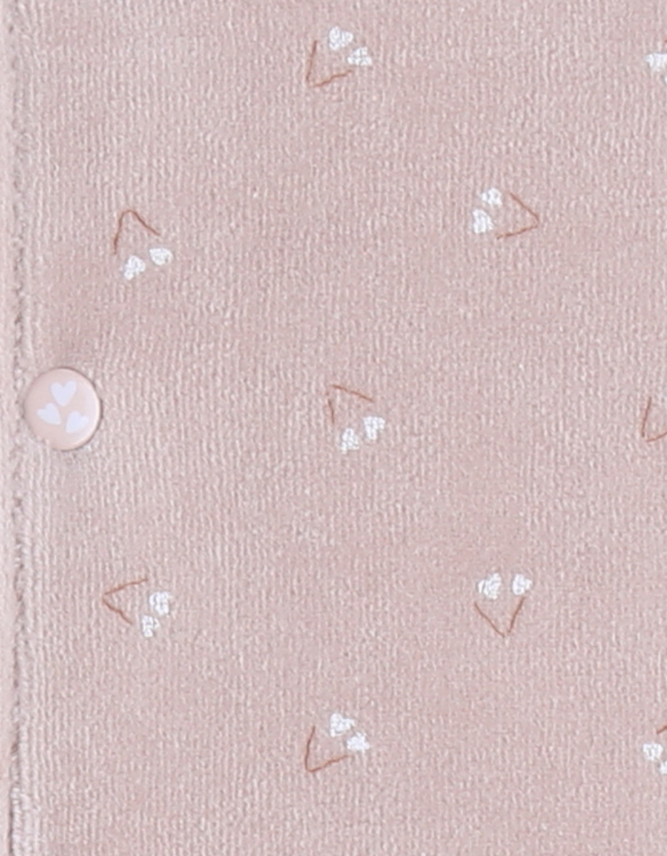 Pyjama bébé en velours rose