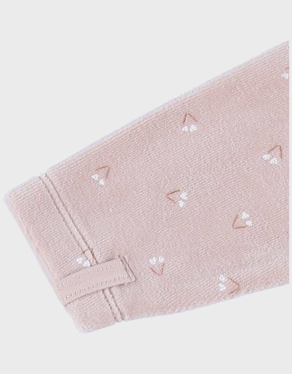 Pyjama bébé en velours rose