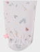 Lichtroze velours baby pyjama met bloemenprint en ruches
