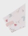 Lichtroze velours baby pyjama met bloemenprint en ruches
