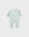 Baby pyjama van groene velours met slakkenborduursel
