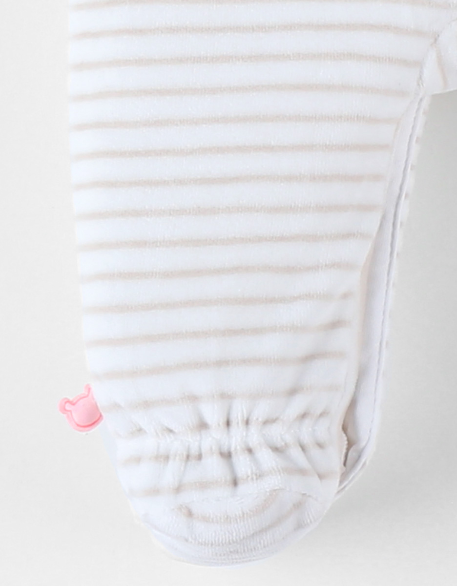 Pyjama 1 pièce rayé en velours