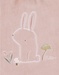 Pyjama 2 pièces en velours rose avec broderie lapin