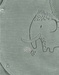 Pyjama bébé en velours vert avec broderie éléphant