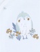 Baby pyjamas in white velour with bird embroidery
