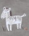 Khaki velour pyjama set with zebra print
