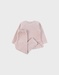 Pyjama 2 pièces en velours rose clair imprimé cerises