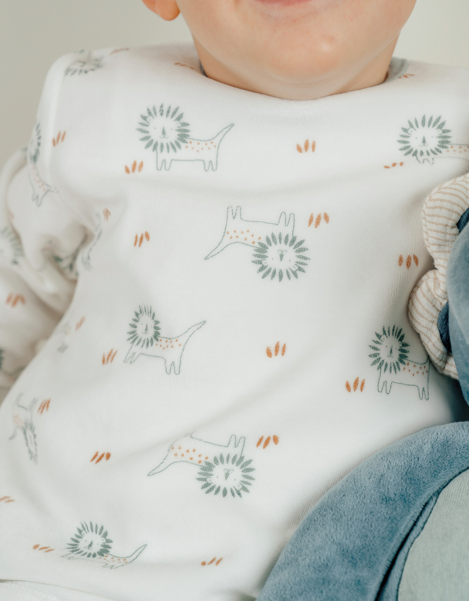 Corduroy velvet pyjamas, lion