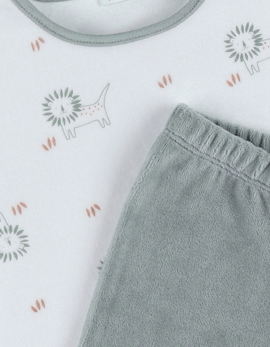 Corduroy velvet pyjamas, lion