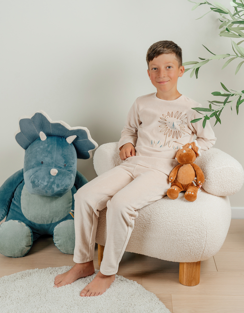 Corduroy velvet pyjamas, lion
