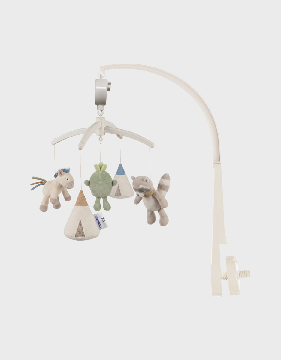 Mobile musical, bras plastique - Raku, Lino & Pico 