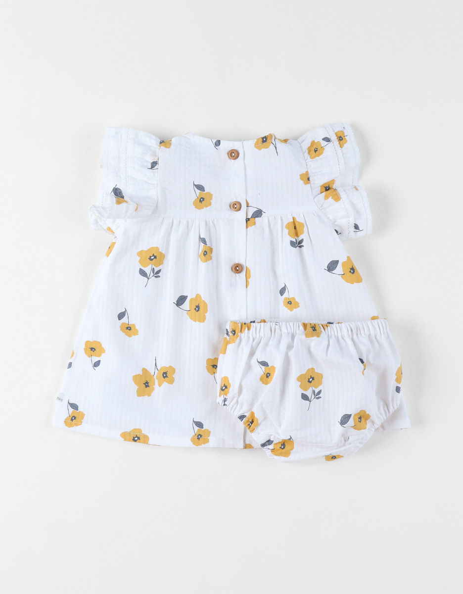 Robe avec bloomer, Crépon de Coton